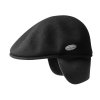 Vlněná bekovka Kangol 504 černá (ušní klapky)