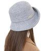 Dámský šedý měkký klobouk cloche - Bucket Hat