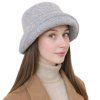 Dámský šedý měkký klobouk cloche - Bucket Hat