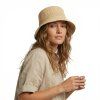 Dámský letní nemačkavý slaměný klobouk Bucket Hat  - Crochet