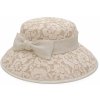 Dámský sisalový klobouk s krajkou Marone – béžový