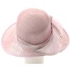 Luxusní růžový klobouk od Marone s květinou