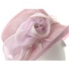 Luxusní růžový klobouk od Marone s květinou