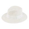 Letní fedora klobouk od Fiebig se stuhou - Traveller White