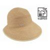 Letní dámský béžový klobouk cloche s UV ochranou