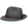 Luxusní šedý klobouk Fedora - 50 grammi Borsalino