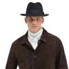 Luxusní černý klobouk Borsalino - Beaver Castor Borsalino