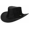 Kožený černý klobouk Barmah Bushie Kangaroo Cooler