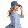 Dámský letní modrý nemačkavý klobouk