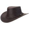 Australský hnědý kožený klobouk Barmah - BUSHIE FULLGRAIN COOLER