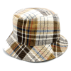 Oboustranný bucket hat obrácený na kostkovanou stranu