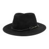 Černý nemačkavý plstěný klobouk fedora – Traveller