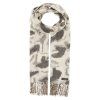 Šedá dámská šála s leopardím vzorem – Fraas