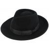 Luxusní plstěný klobouk fedora s kašmírem, černý – Fiebig