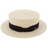 Letní slaměný boater klobouk - panamský klobouk - Gondolo Panama Mayser