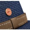 Luxusní nemačkavý modrý klobouk Fedora - ručně šitý, UV faktor 80 -  Mayser Mathis