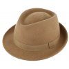 Béžový klobouk trilby s rypsovou stuhou – Fiebig