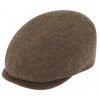 Zimní hnědá bekovka driver cap od Fiebig - hnědá vlna a kůže