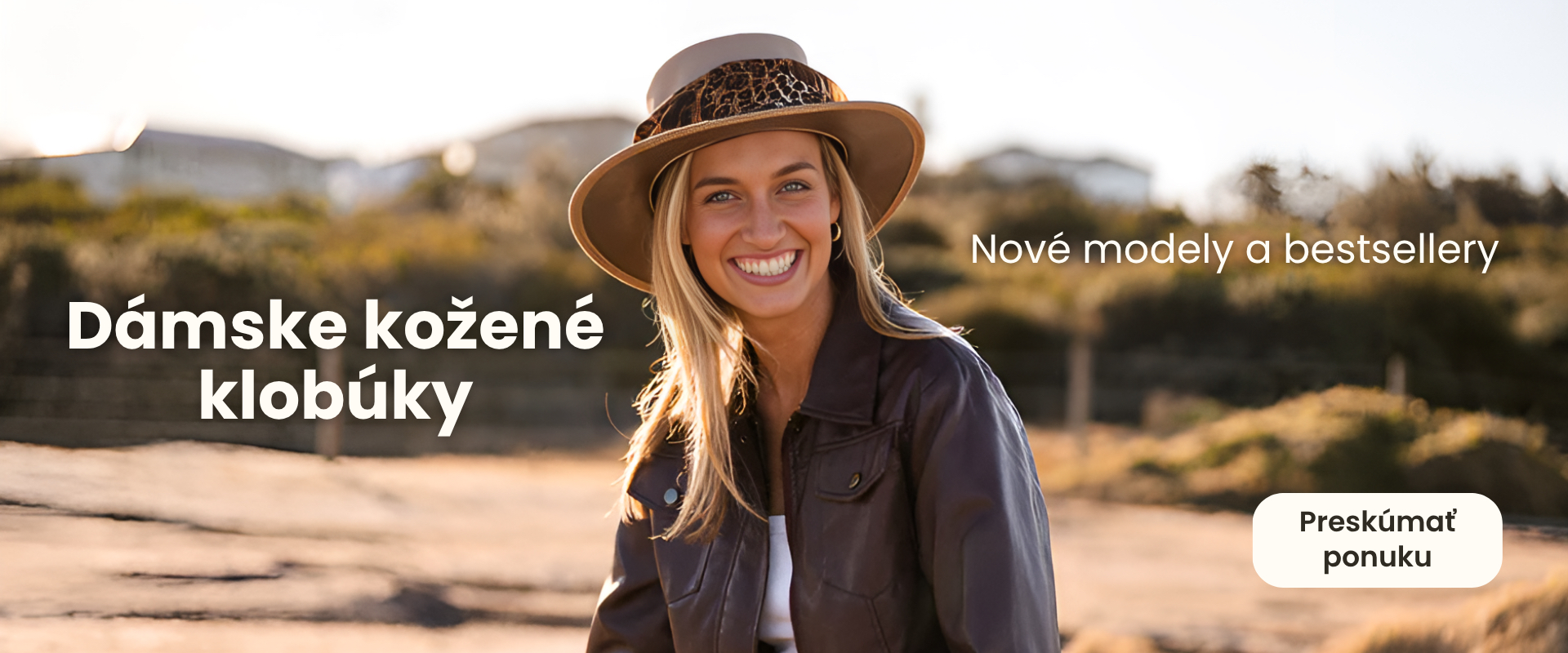 kožené klobúky