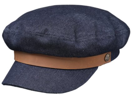 Námornícka kapitánka - Riders Cap Jeans - modrá džínsová