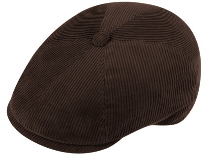 Pánska hnedá menčestrová 6-dielna bekovka s prešívanou nepremokavou podšívkou