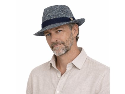 Letný modrý fedora klobúk od Fiebig - Cestovateľ Toyo