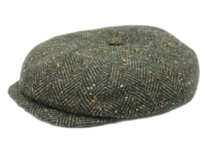 Zimná zelená bekovka Hatteras od Fiebig - Vlna Tweed / Bekovka peaky blinders
