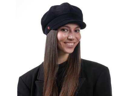 8-dielna modrá dámska bekovka od Mayser - Camila Plus Newsboy Cap - ušné klapky
