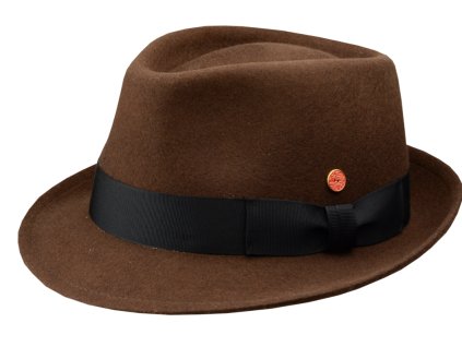 Klasický hnedý trilby klobúk Mayser-TroyMayser