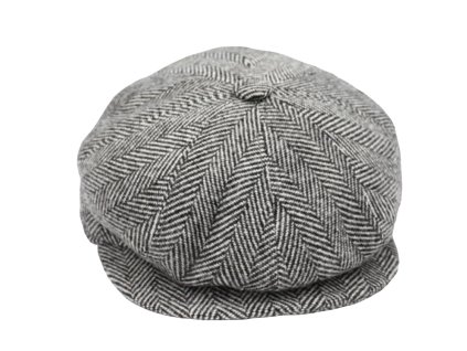 Zimná šedá bekovka Hatteras od Fiebig - Vlna Tweed / Bekovka peaky blinders