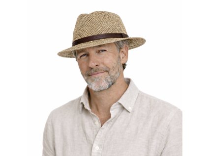 Slamený klobúk z morskej trávy Fiebig - Fedora