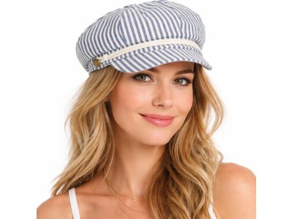 Dámska modrá letná bavlnená bekovka