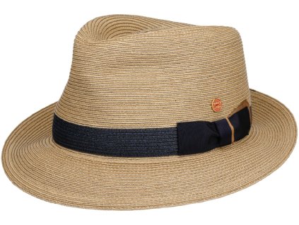 Slamený crushable (nekrčivý) letný klobúk Fedora - Mayser Samuel