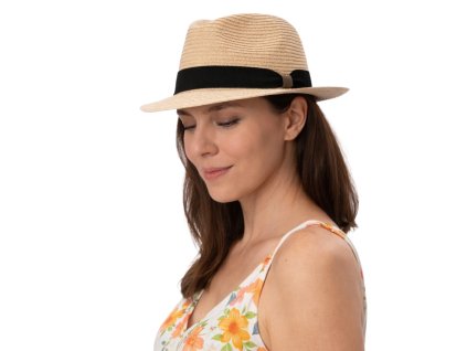 Letný fedora klobúk od Fiebig - Traveller Toyo Natur