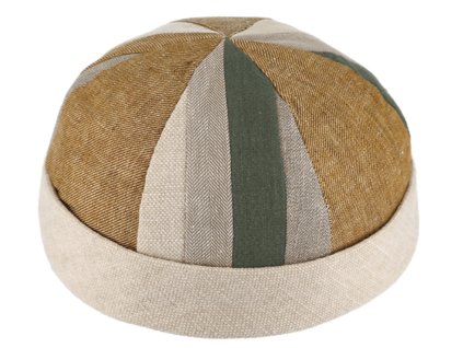 Ľavá čiapka - Docker béžový - Patchwork