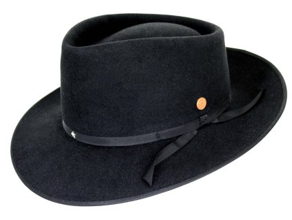 Čierny klobúk Mayser - limitovaná kolekcia Udo Lindenberg