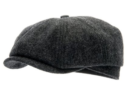 Vlnená tvídová bekovka 8-panel od CTH Ericson - Alan Moon Shetland Graphite - Peaky Blinders Original