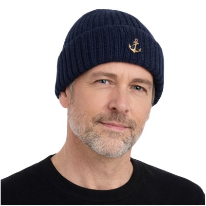 Modrá unisex čiapka CTH Ericson - 100 % vlna - Nelson