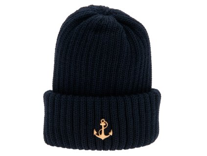 Modrá unisex čiapka CTH Ericson - 100% vlna