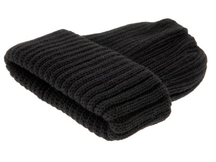 Zimná čierna unisex čiapka CTH Ericson - 100% vlna - Nelson Wool Knit