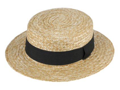Letný slamený klobúk - unisex klobúk s vyššou korunkou - Fiebig Canotier - UV faktor 50