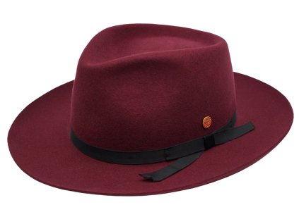 Luxusný bordový klobúk Fedora - Mayser Ari Bordeaux