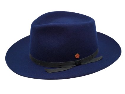 Luxusný modrý klobúk Fedora - Mayser Ari Tinte