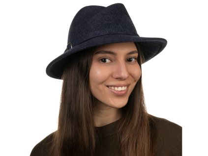 Dámsky cestovný modrý zimný klobúk Simone - Mayser
