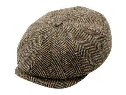 Zimná hnedá bekovka Hatteras od Fiebig - Vlna Tweed / Bekovka peaky blinders