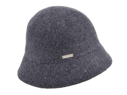 Bucket hat - zimný šedý vlnený klobúčik - Seeberger