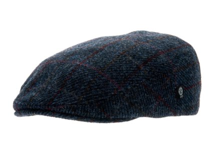 Zimná vlnená bekovka - driver cap od CTH Ericson - Blue Tweed