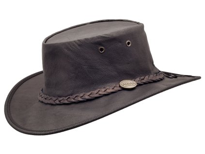 Austrálsky klobúk kožený s klokanou kožou (skladacia) - SQUASHY SUNDOWNER KANGAROO
