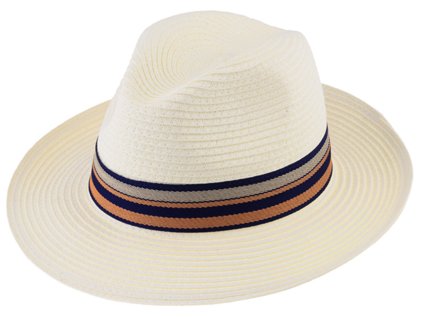 Letné crushable smotanový fedora klobúk od Fiebig - Traveller Toyo