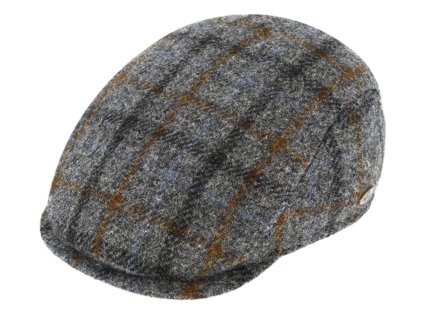 Pánska kockovaná vlnená bekovka - Fiebig - Harris Tweed